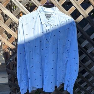 Bonobos Light Blue Bird Print Shirt